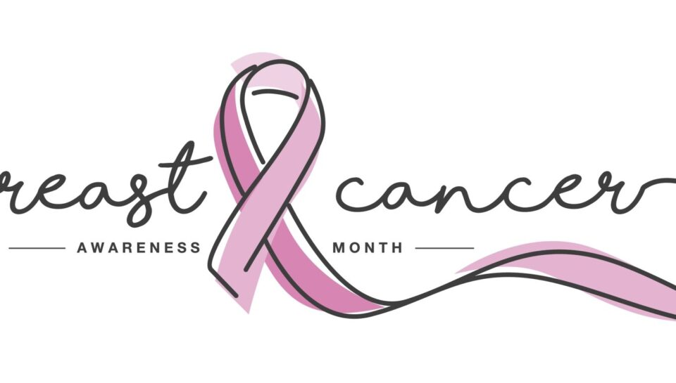 Breast,Cancer,Awareness,Month,Handwritten,Typography,Creative,Pink,Ribbon,Symbol